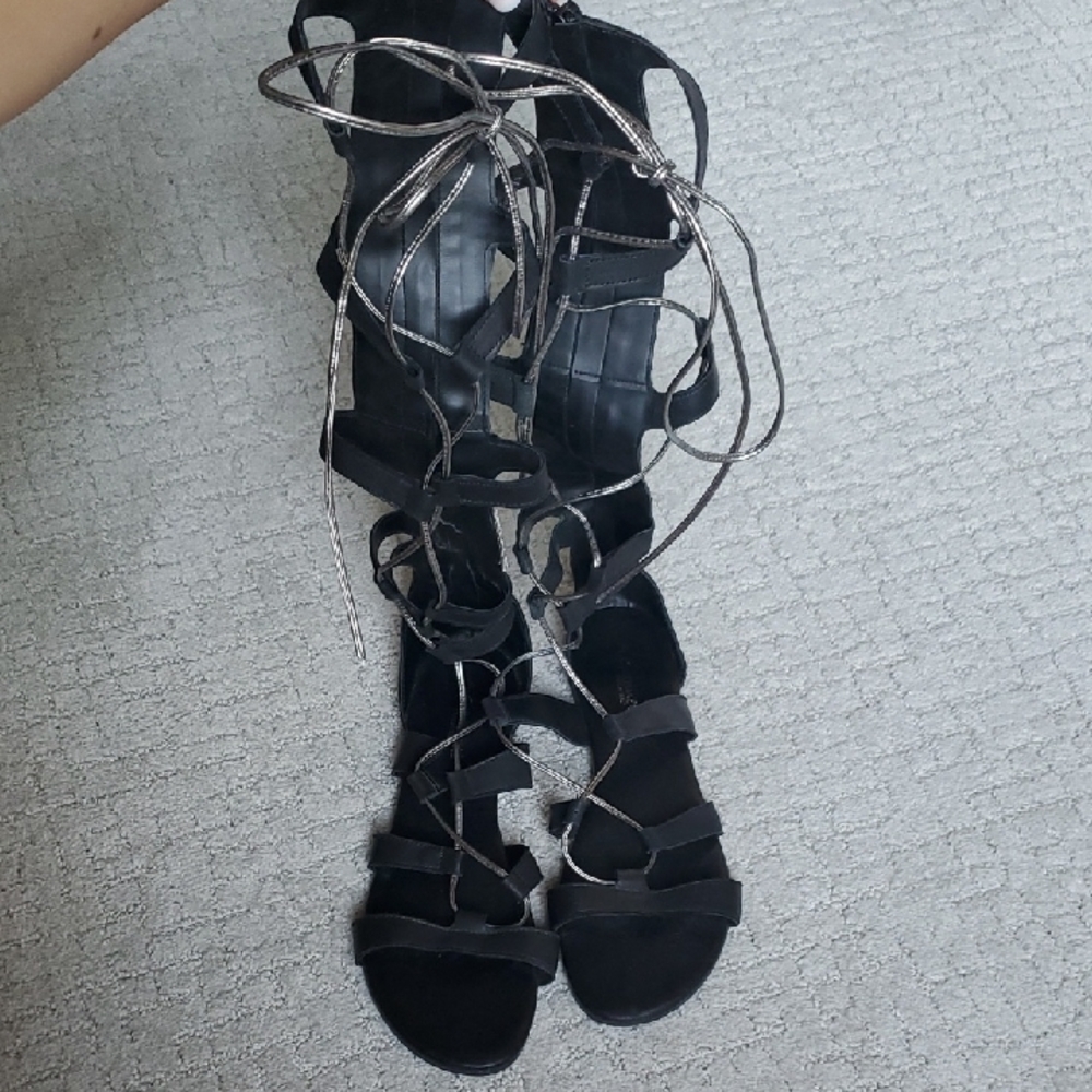 Black Gladiator Sandals